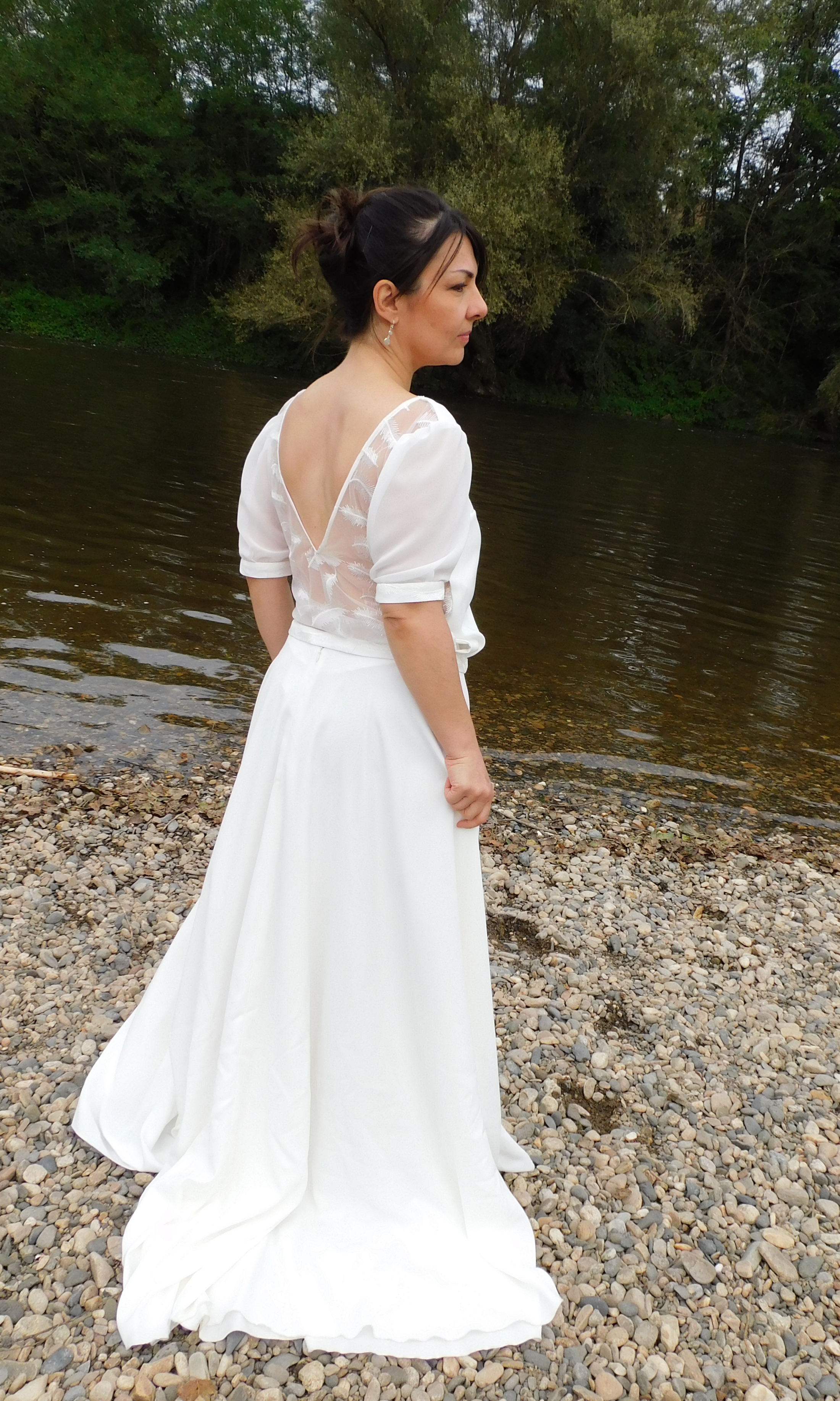 Robe de mariée grenat + aventurine